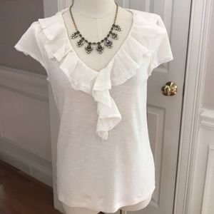 Lauren Jeans Co Cream colored cap sleeve top
